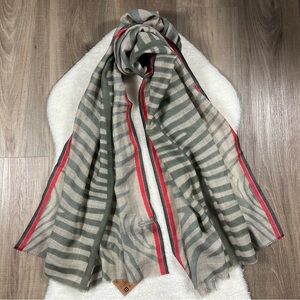 Inouitoosh wool silk zebra print scarf
